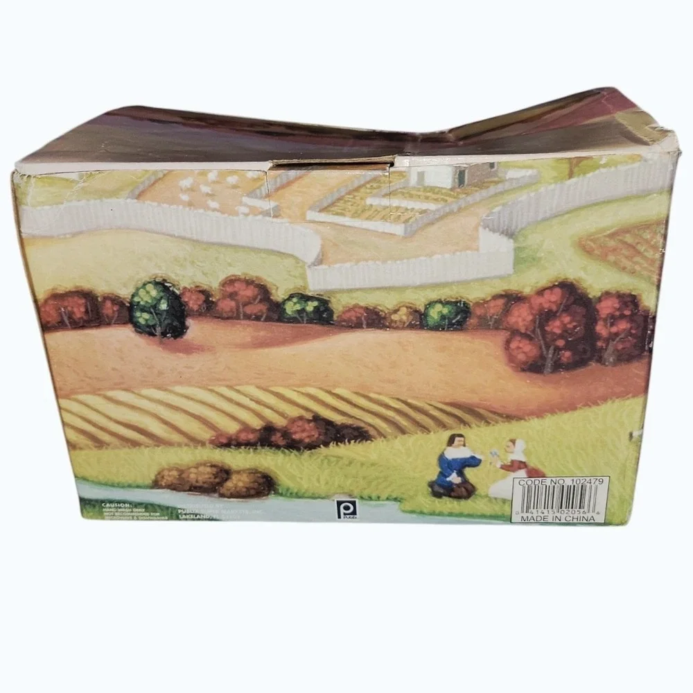 Publix‎ The Pilgrim Pair Thanksgiving Gravy Boat Underplate Ceramic w/ Box
